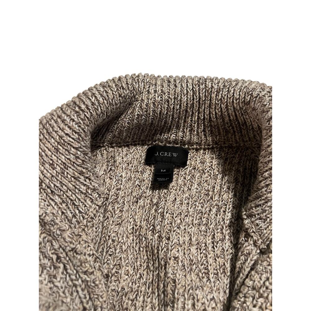 J CREW Men's Shawl Brown Cardigan Marl Sweater Size Medium - Picture 6 of 10